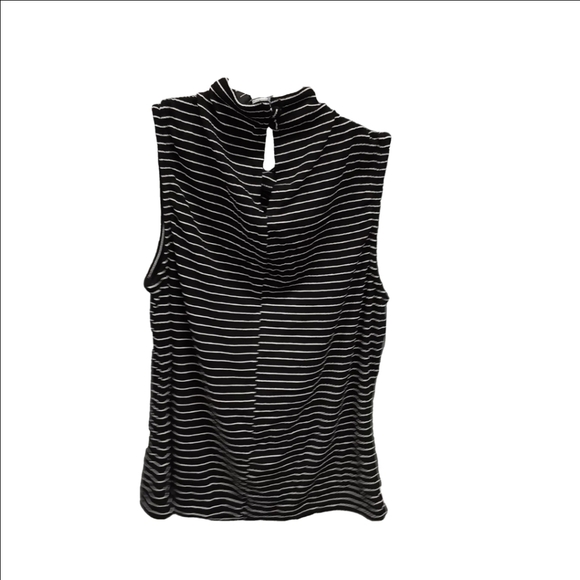 NWT Lulu's Irresistibly Chic Black Striped Funnel Neck Tank Top - Picture 5 of 10